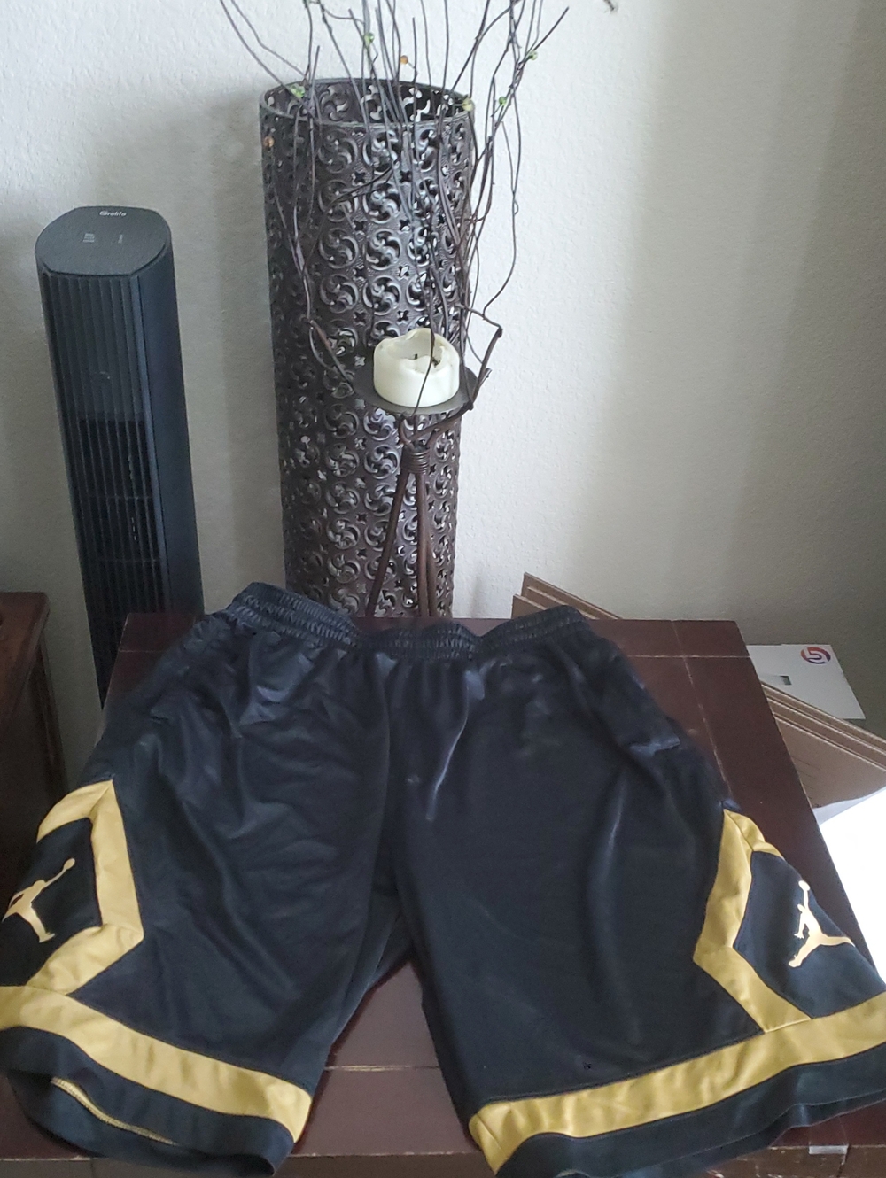 Jordan Black Athletic Basketball Shorts with Subtle Jumpman